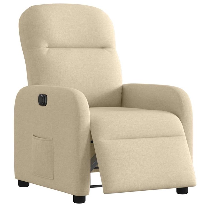 VidaXL krémszínű szövet elektromos dönthető fotel 19.3 kg 3302960