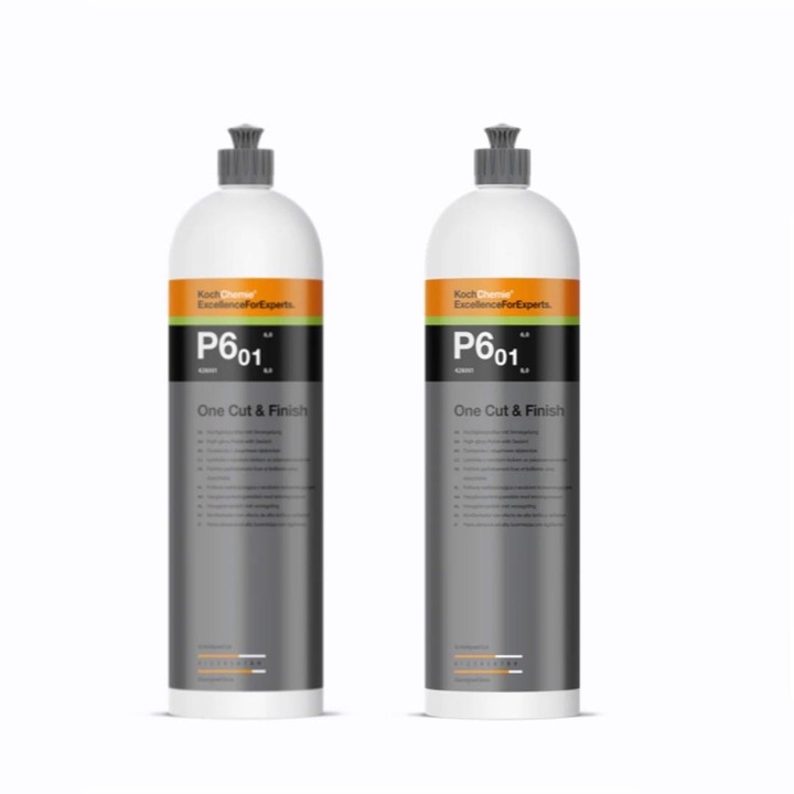 Пакет от 2x лак 3 в 1 с карнаубски восък Koch Chemie One Cut and Finish, P6.02, 250 ml
