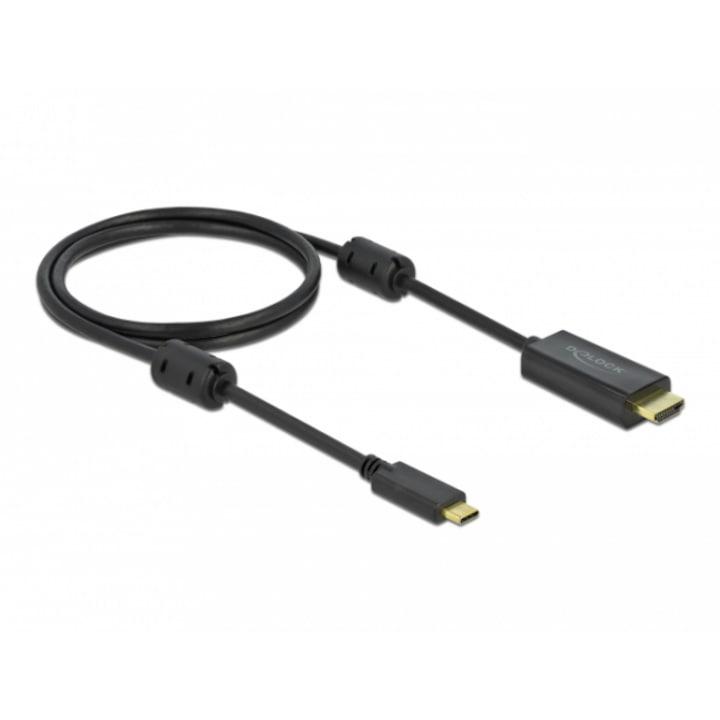 Cablu Delock USB-C - HDMI (DP Alt Mode) 4K 60 Hz, 1 m, negru