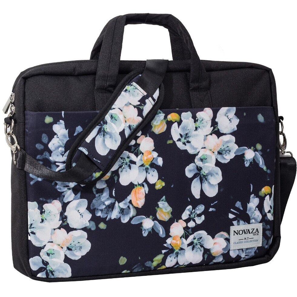 Husa Laptop, Novaza tech, Nylon, 17inch, Fermoar, Compartiment laptop, Absorbtie socuri, Curea de umar ajustabila, 32x43x4.5cm, Multicolor