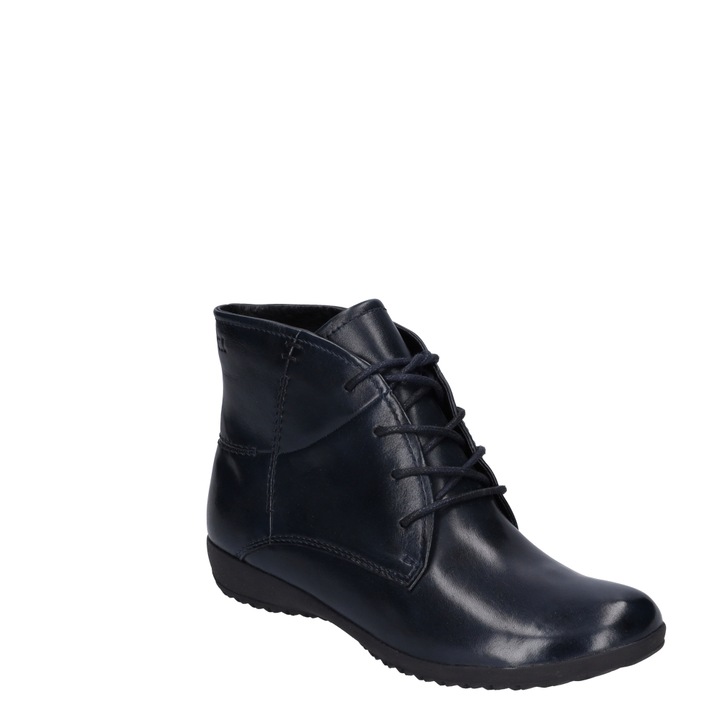 Botine dama NALY 09, Josef Seibel, Piele naturala, Albastru inchis, 38 EU