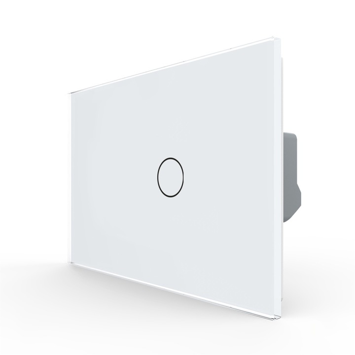 Intrerupator Simplu cu Touch LIVOLO din Sticla, Standard Italian – Serie Noua, Alb