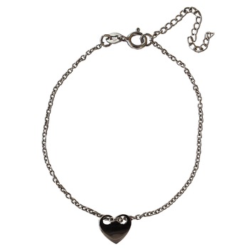 Bratara argint 925, cu pandantiv in forma de inima din argint 925, model lant, lungime reglabila Bratara argint 925, cu pandantiv in forma de inima din argint 925, model lant, lungime reglabila