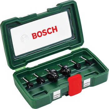 Set de 6 freze Bosch, cu carburi metalice (Ø tija 6 mm) Set de 6 freze Bosch, cu carburi metalice (Ø tija 6 mm)