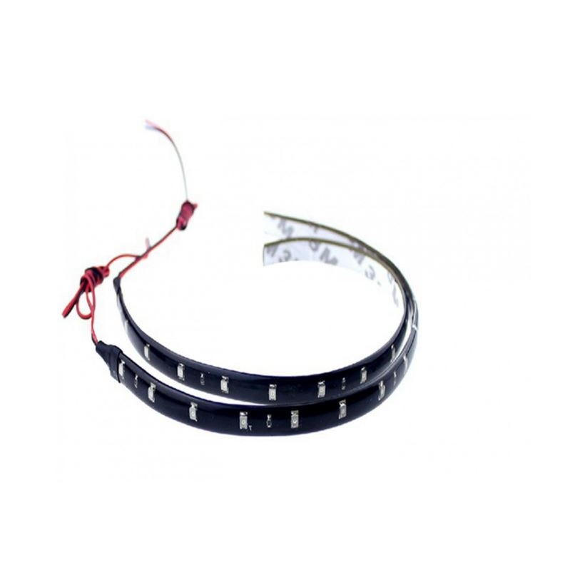 Set DRL lumini de zi cu zi Flexzon 12 SMD LED-uri rosii, 2 buc