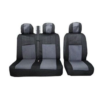 Set huse scaune auto fata pentru Opel Vivaro 2014+ / Renault Traffic, Gri 2+1 Set huse scaune auto fata pentru Opel Vivaro 2014+ / Renault Traffic, Gri 2+1