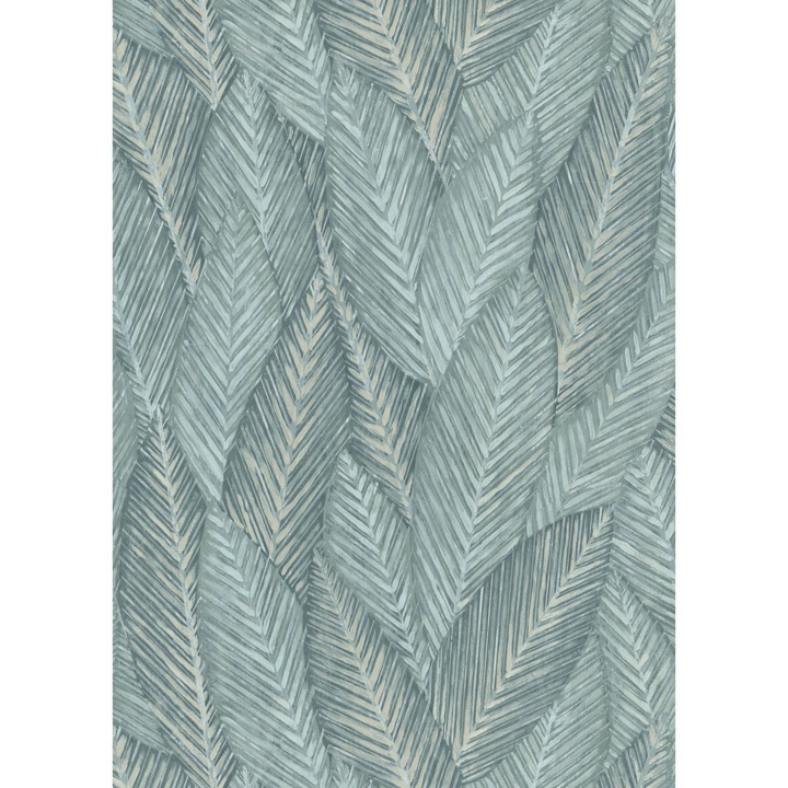 Levelek vinil tapéta, növényi mintás, zöld, tekercs 10 x 0,53 cm