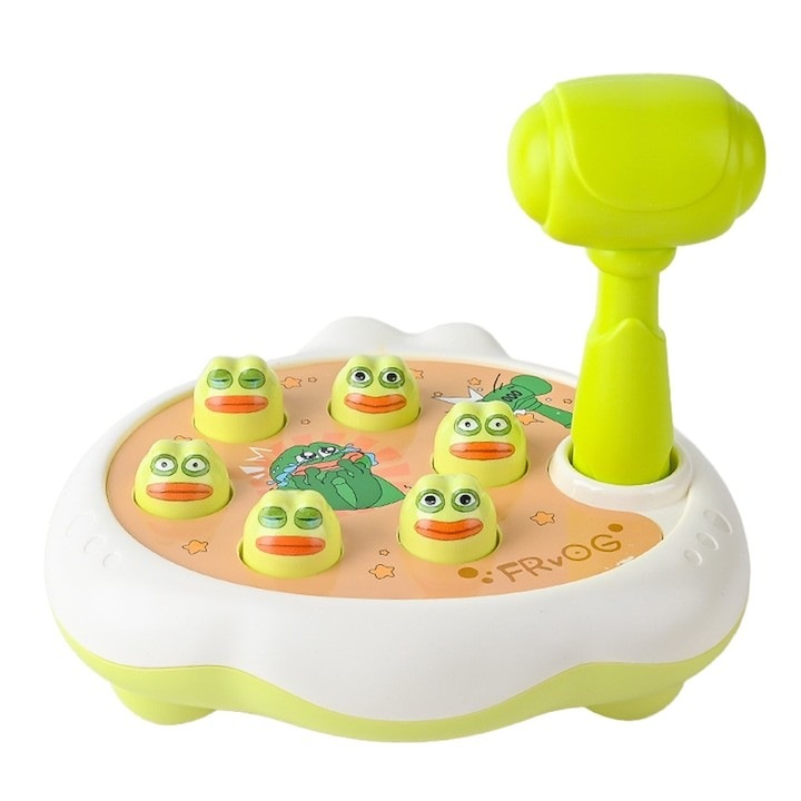 Joc interactiv Loveste Broscutele Mixbo, plastic, 8 piese, 3 ani +, multicolor