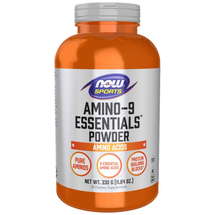 Хранителна добавка NOW Foods Amino-9 Essentials, 330 грама