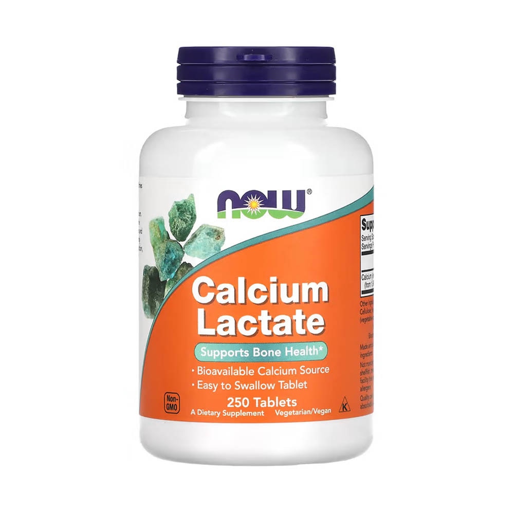 Calcium Lactate (Calciu Lactic), Now Foods, 250 tablete - eMAG.ro