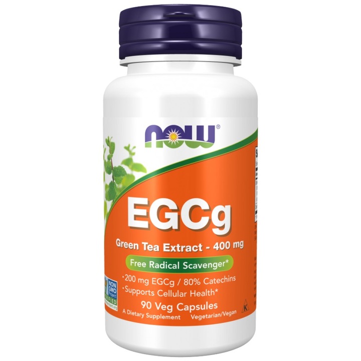 Хранителна добавка NOW Foods EGCG / Green Tea Extract 400 mg, 90 капсули