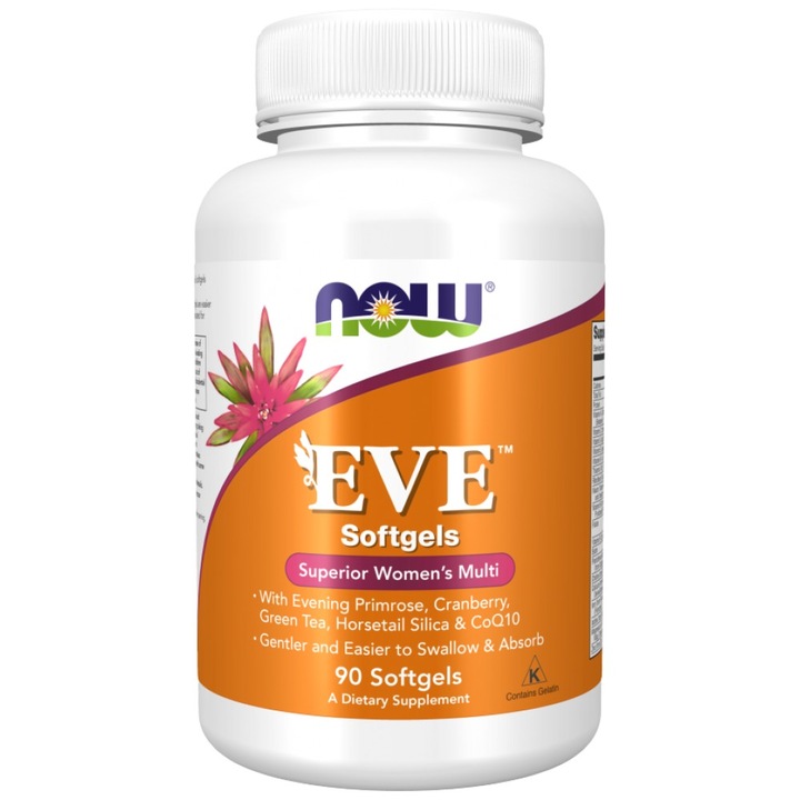 Хранителна добавка NOW Foods EVE Womanand's Multi, 90 Гел капсули