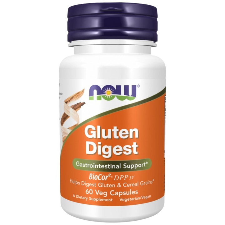Supliment alimentar, NOW Foods Gluten Digest Enzymes, 60 capsule
