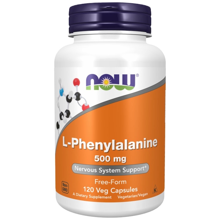 Хранителна добавка NOW Foods L-Phenylalanine 500 mg, 120 капсули