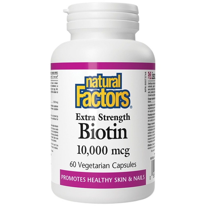Supliment alimentar Natural Factors Biotin 10000 mcg, 60 capsule