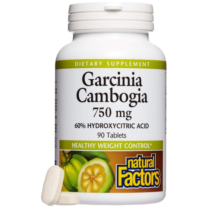 Хранителна добавка Natural Factors Garcinia Cambogia 750 mg, 90 Таблетки