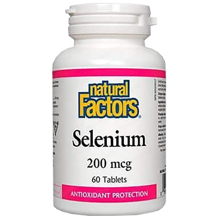 Supliment alimentar Natural Factors Selenium 200 mcg, 60 Tablete