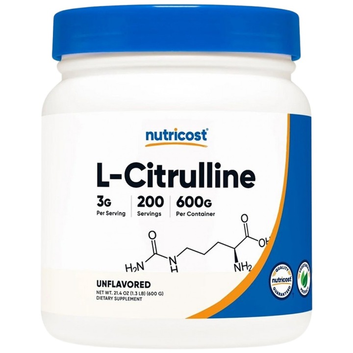 Supliment alimentar Nutricost L-Citrulline Powder, 600 grame