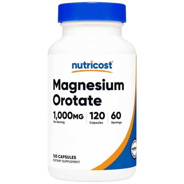 Supliment alimentar, Nutricost Magnesium Orotate 1000 mg, 120 capsule