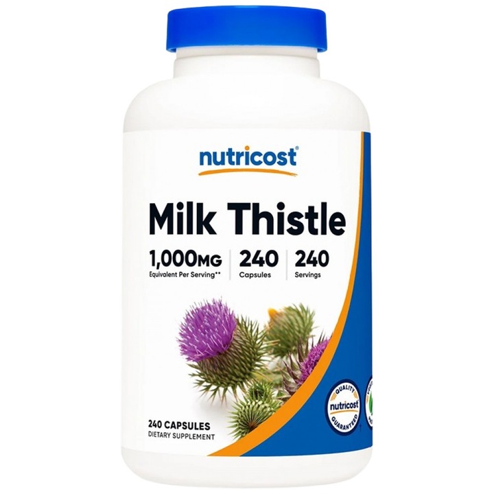 Supliment alimentar Nutricost Milk Thistle 1000 mg, 240 capsule