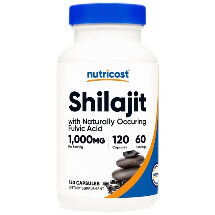 Supliment alimentar Nutricost Shilajit 500 mg, 120 capsule