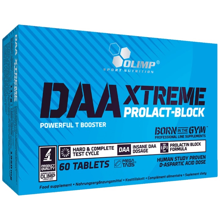 Хранителна добавка Olimp Sport Nutrition DAA Xtreme / Prolact Block, 60 Таблетки