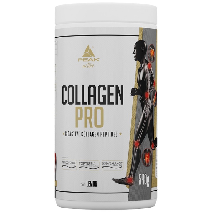 Étrend-kiegészítő PEAK Collagen Pro / Bioaktív kollagén peptidek, citrom, 540 gramm
