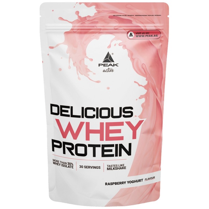 Étrend-kiegészítő PEAK Delicious Whey Protein, Csokoládé shake, 900 gramm /BORÍTÉK/