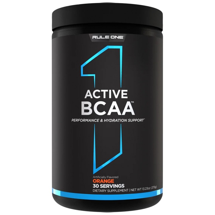Хранителна добавка Rule1 Active BCAA with Taurine, Citrulline and Electrolytes, Синя малина, 375-390 грама