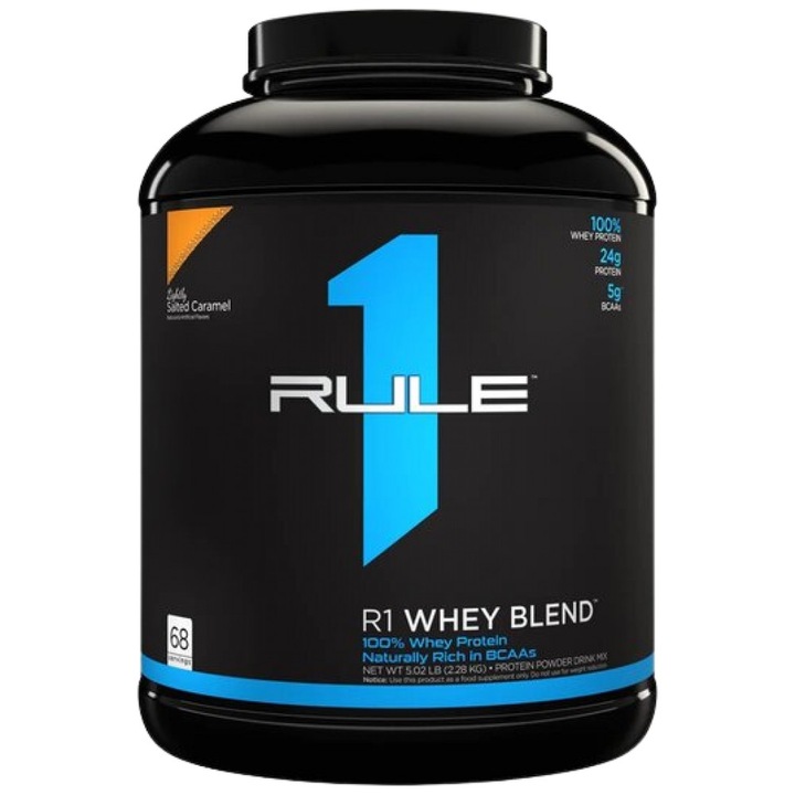 Supliment alimentar Rule1 R1 Whey Blend, Caramel sarat, 2176-2312 grame