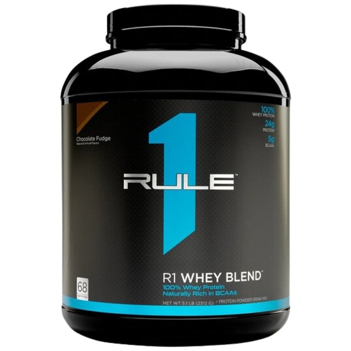 Хранителна добавка Rule1 R1 Whey Blend, Шоколадов фъдж, 2176-2312 грама