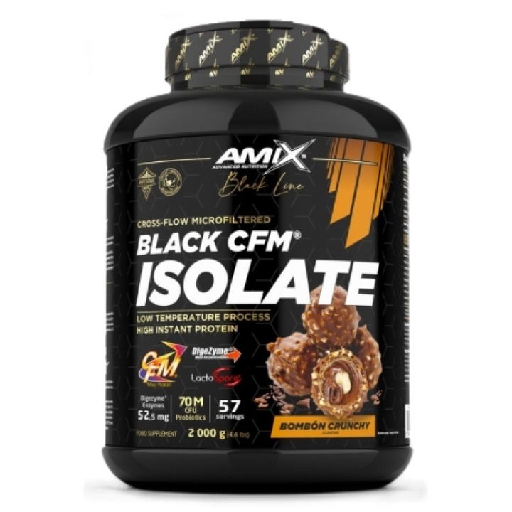 Хранителна добавка AMIX Black CFM Isolate, Хрупкав бонбон, 2000 грама