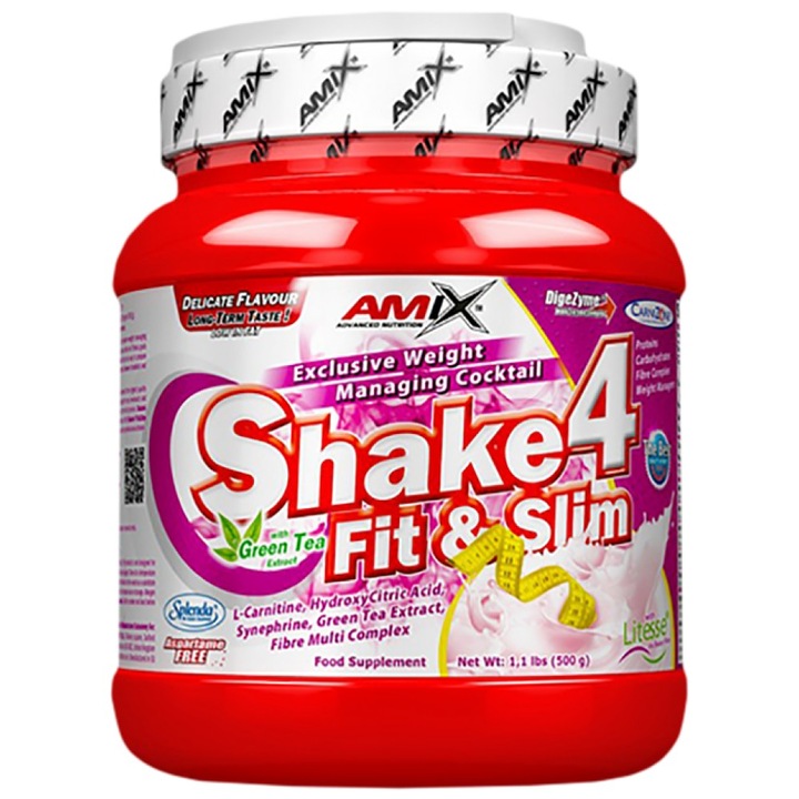 Supliment alimentar AMIX Shake 4 Fit and Slim, Banana, 500 grame