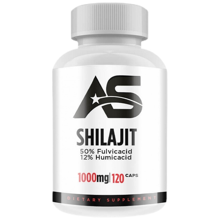 Étrend-kiegészítő American Supps Shilajit 500 mg - Mumijo kivonat 50% Fulvic Acid ~ 12% Humicacid, 120 kapszula