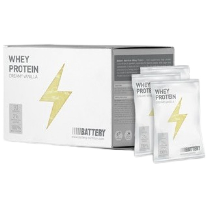 Хранителна добавка Battery Whey Protein Sachets, Бисквити с крем, 30 грама