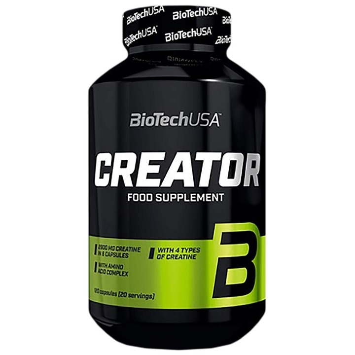 Étrend-kiegészítő BioTech USA CreaTor, 120 kapszula