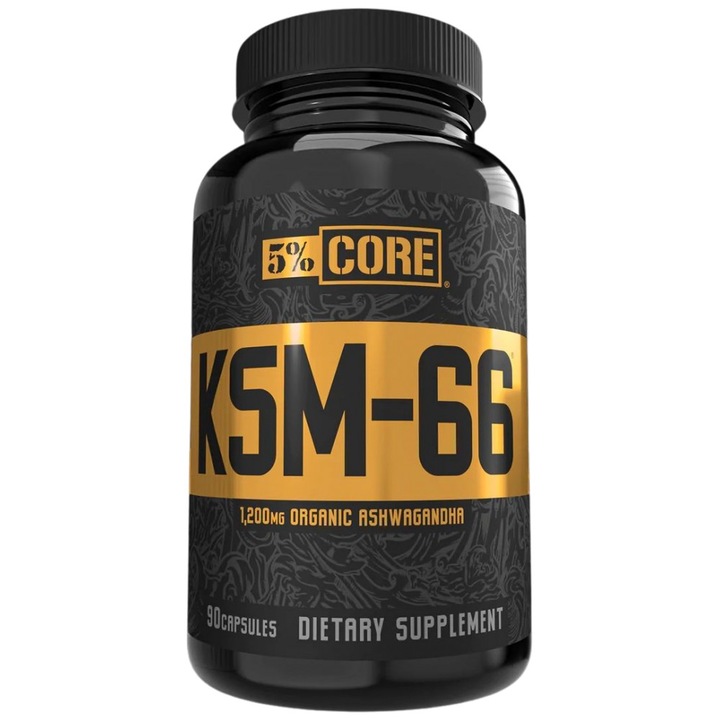 Supliment alimentar Rich Piana 5% Nutrition KSM-66 Organic Ashwagandha 600 mg, 90 capsule
