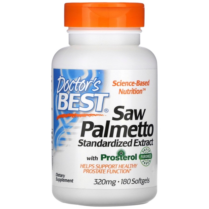 Supliment alimentar Doctors Best BEST Saw Palmetto 320 mg, 180 capsule de gel
