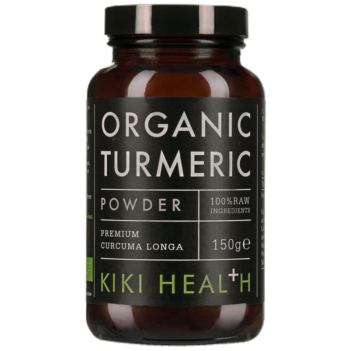Хранителна добавка KIKI Health Organic Turmeric Powder, 150 грама