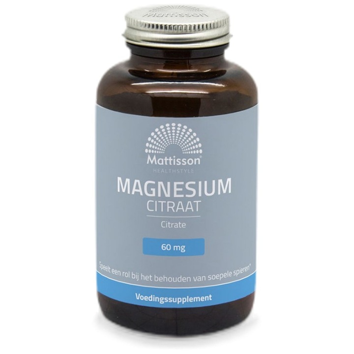 Supliment alimentar Mattisson Healthstyle Citrat de magneziu 60 mg, 180 capsule
