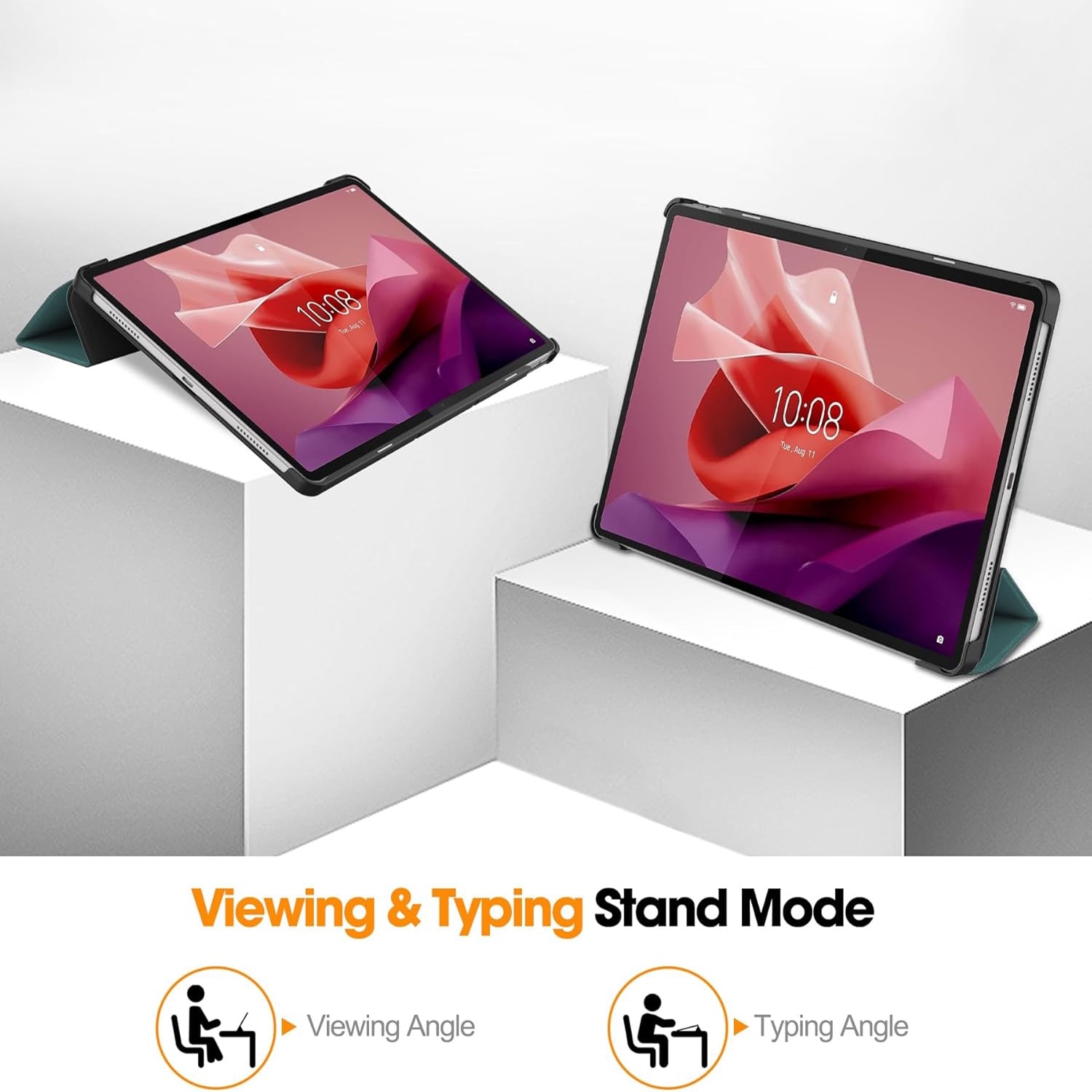 Husa de protectie pentru tableta, potrivita pentru LenovoTab P12， 12.7-inch（2023），VIENOD®, Negru