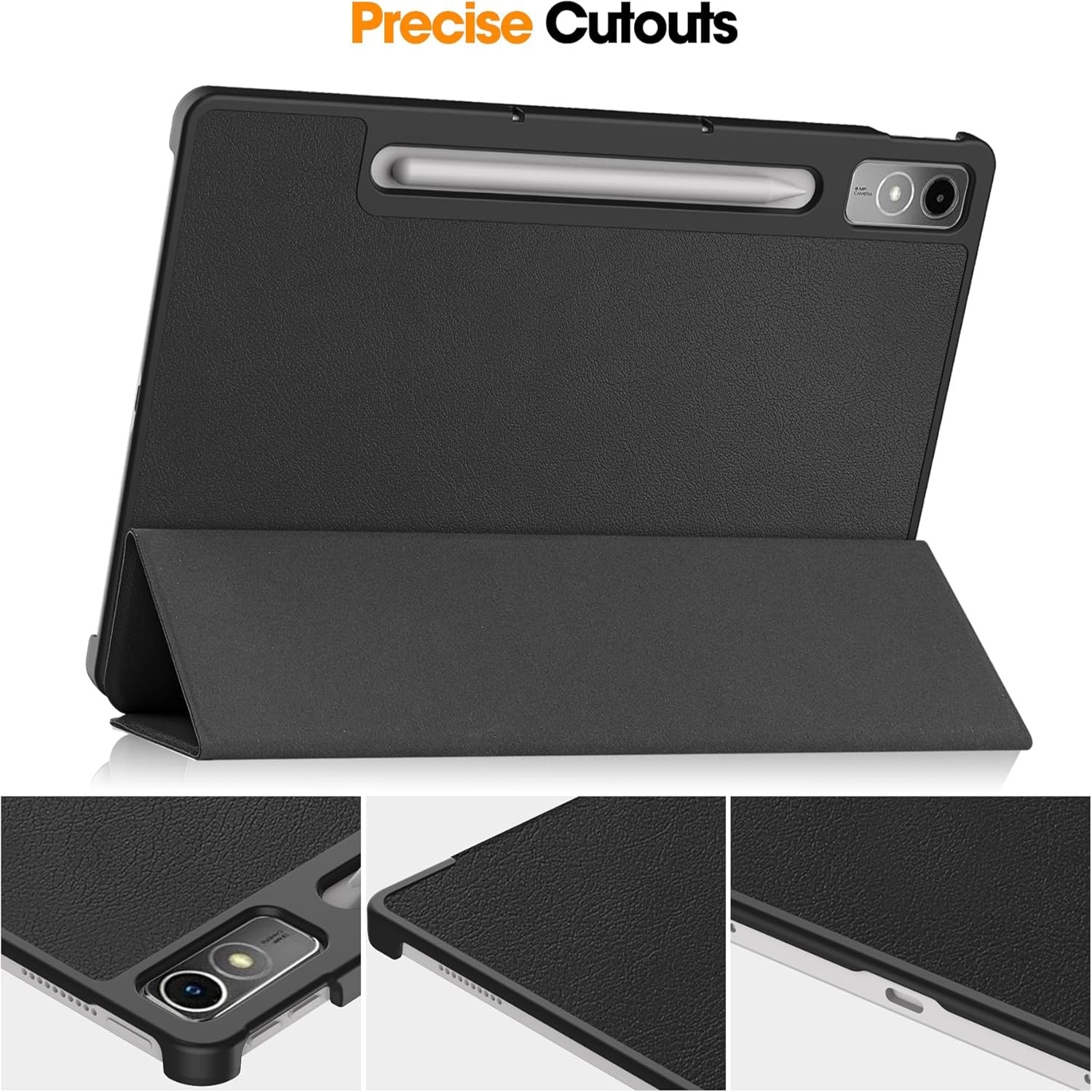 Husa de protectie pentru tableta, potrivita pentru LenovoTab P12， 12.7-inch（2023），VIENOD®, Negru