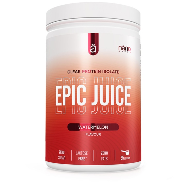 Supliment alimentar NanoSupps Epic Juice Clear Whey, Pepene verde, 875 grame