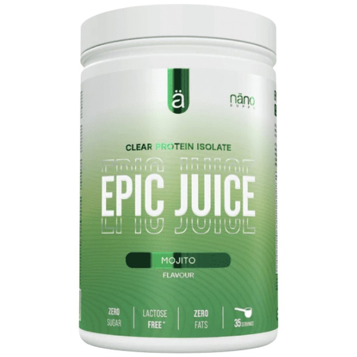 Supliment alimentar NanoSupps Epic Juice Clear Whey, Mojito, 875 grame