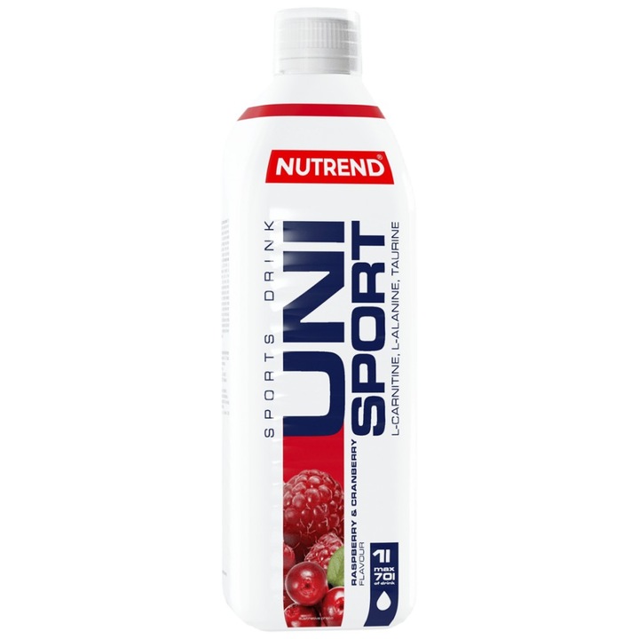 Хранителна добавка Nutrend UNIsport, Малина - Червена боровинка, 1000 мл