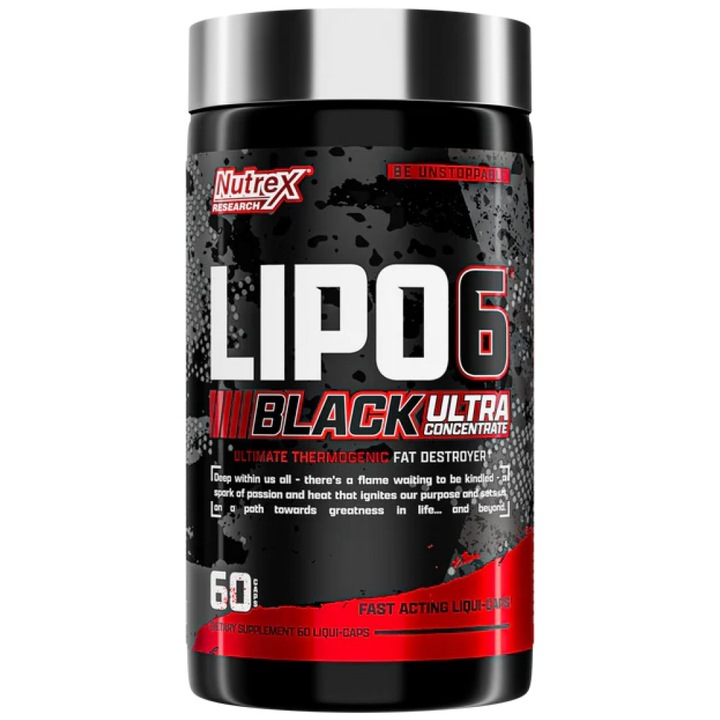 Supliment alimentar, Nutrex Lipo 6 Black / Ultra Concentrate supliment alimentar, 60 capsule