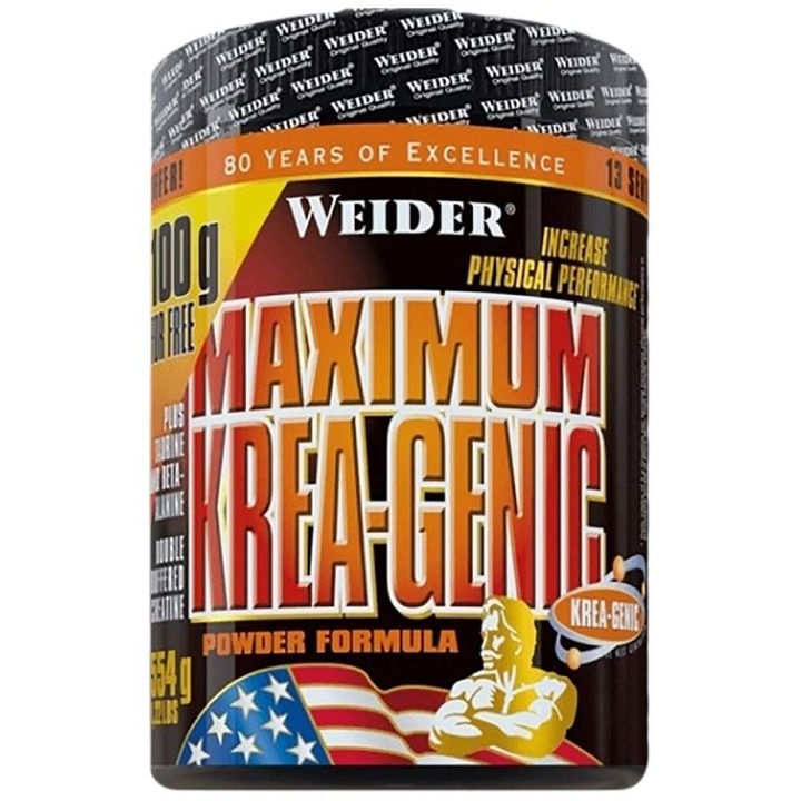 Étrend-kiegészítő Weider Max Krea-Genic, 544 gramm