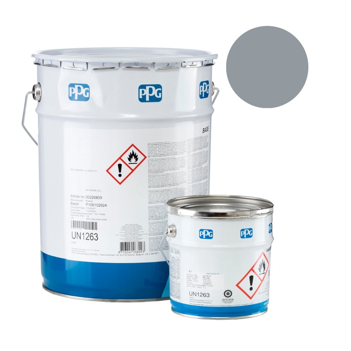Vopsea cu intaritor, PPG Sigma Coatings, pentru beton, cu doua componente, pentru inghet, 20l, Gelation 12min, semilucios, Gri