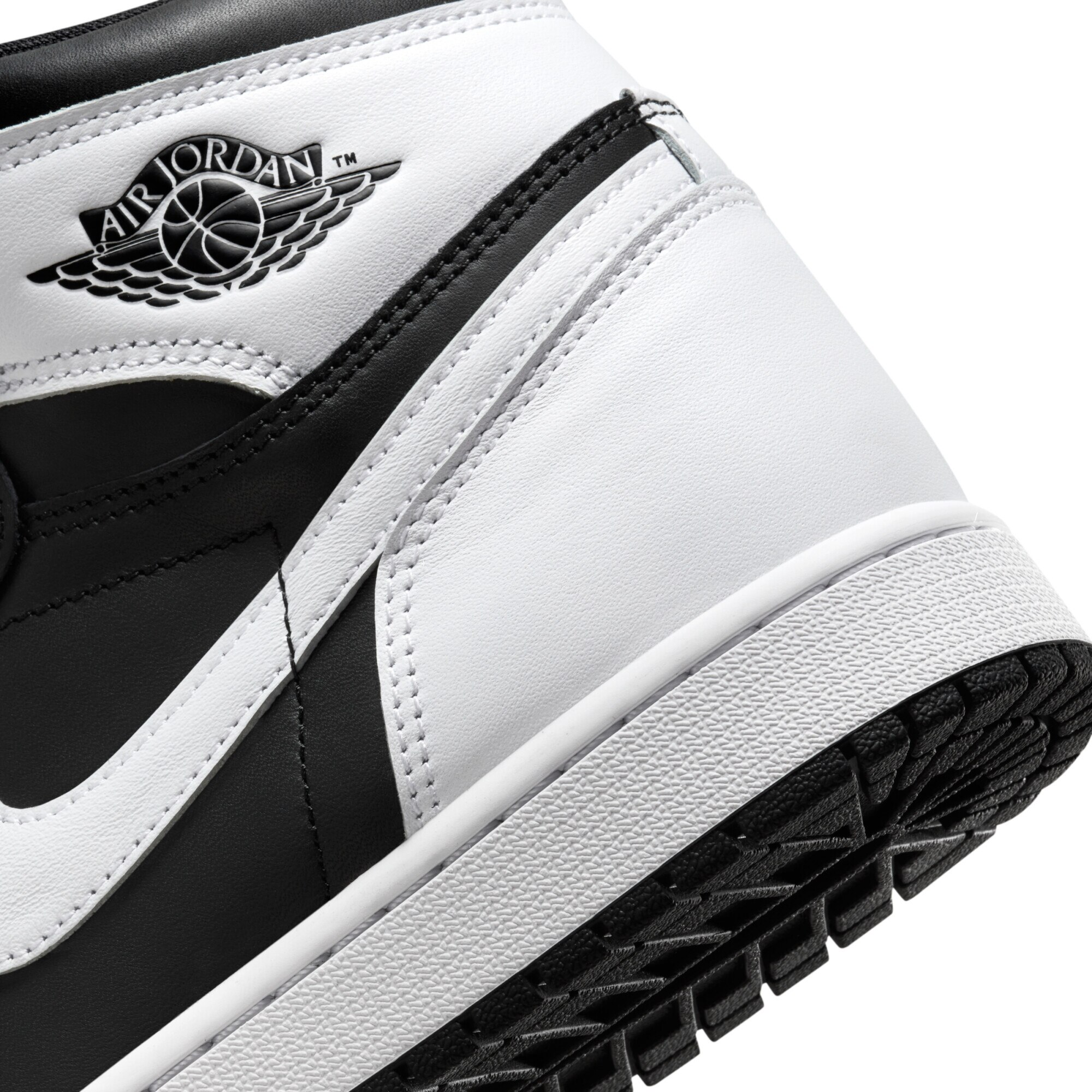 Pantofi sport, Nike, Air Jordan 1 Retro High OG Black White, Alb