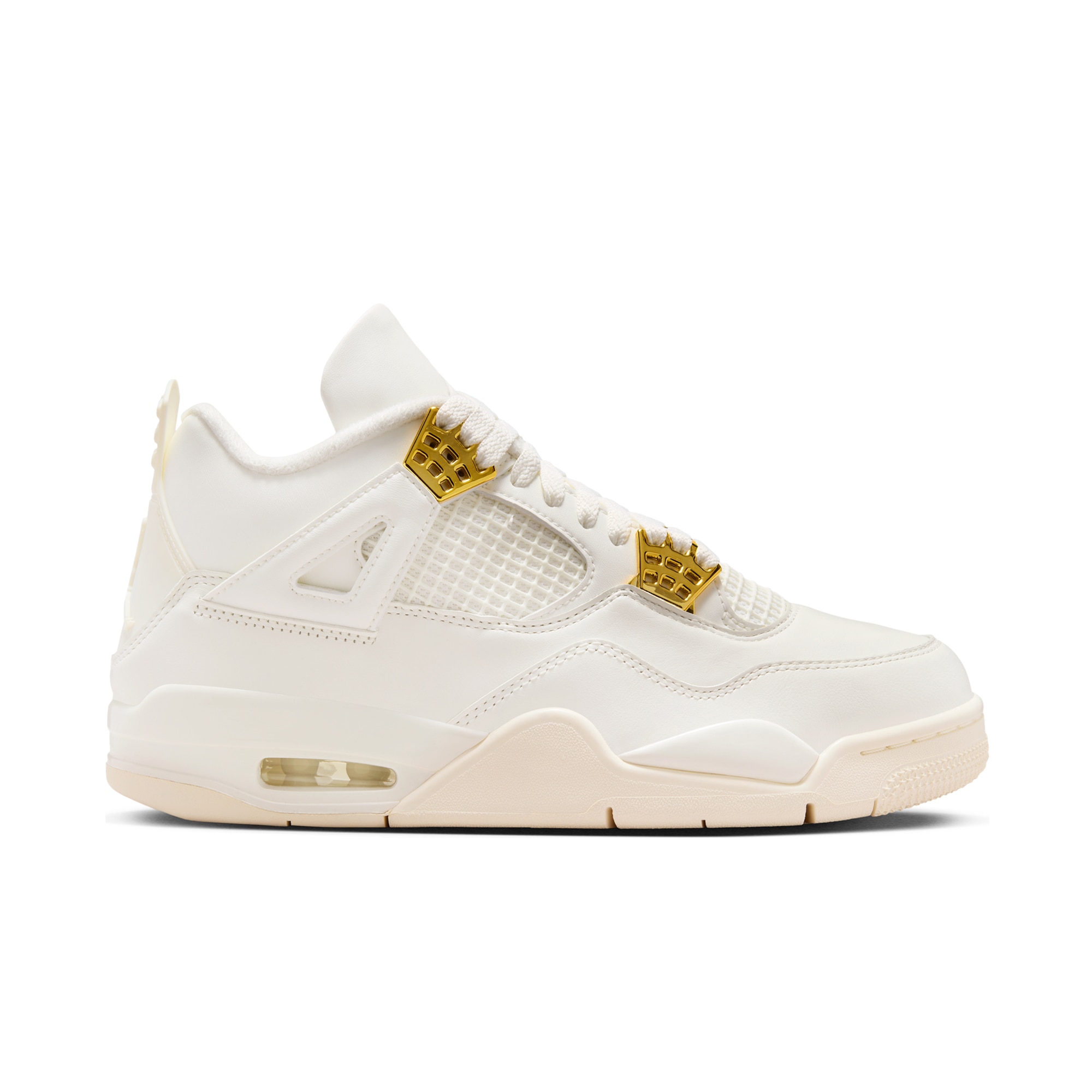 Pantofi sport, Nike, Air Jordan 4 Retro Metallic Gold W, Gold, 42